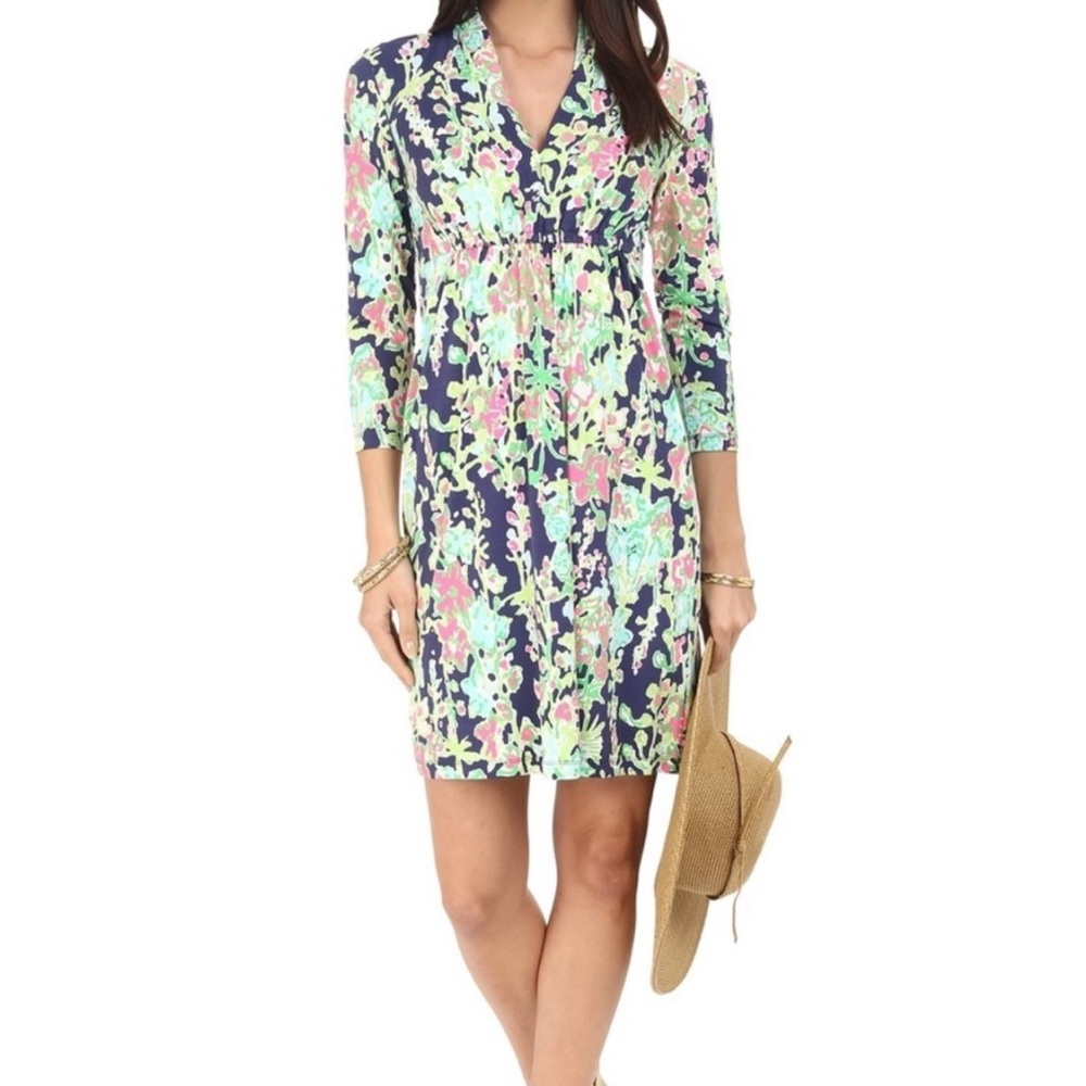 Lilly Pulitzer‎ Alexandra Navy Southern Charm Mini Dress Size XS
